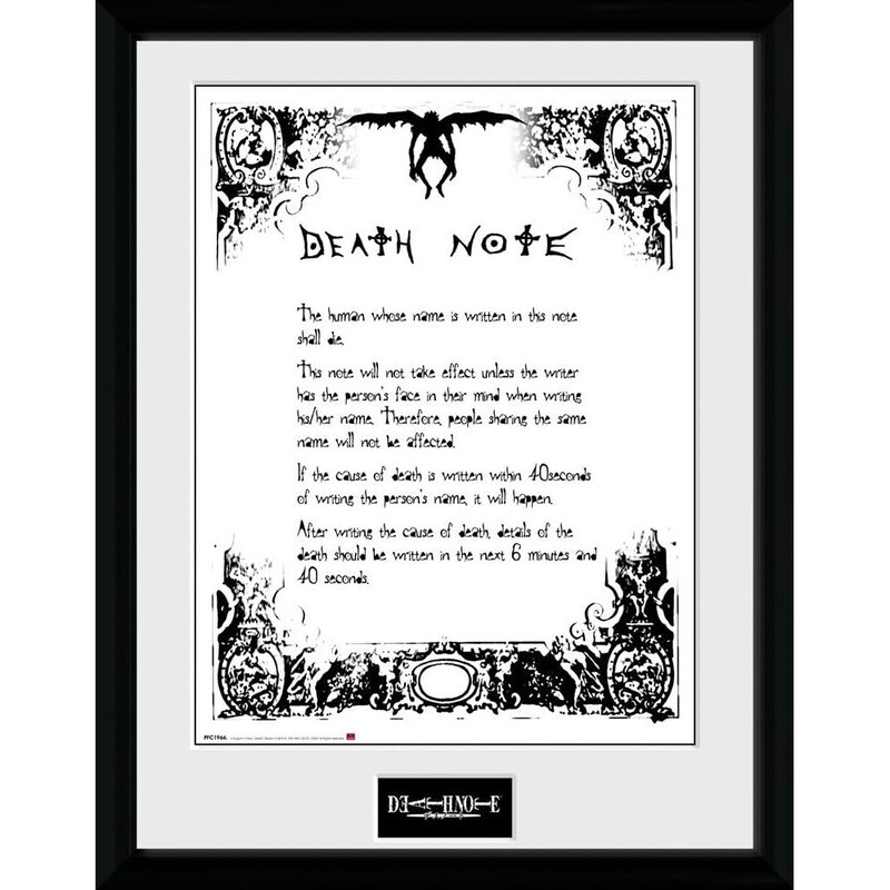 GB Eye Death Note Framed Collector's Print "Death Note" (30 x 40 cm)