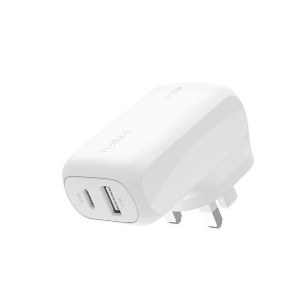 Belkin 42W Wall Charger PD (USB-C - USB-A) - White