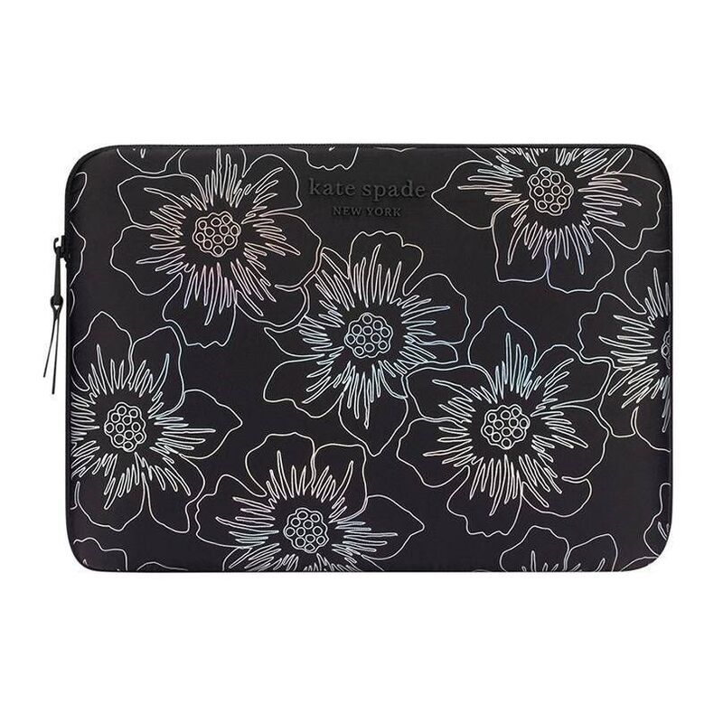 Kate Spade New York Laptop Puffer Sleeve For Up To 14" Laptop - Hollyhock Iridescent Black