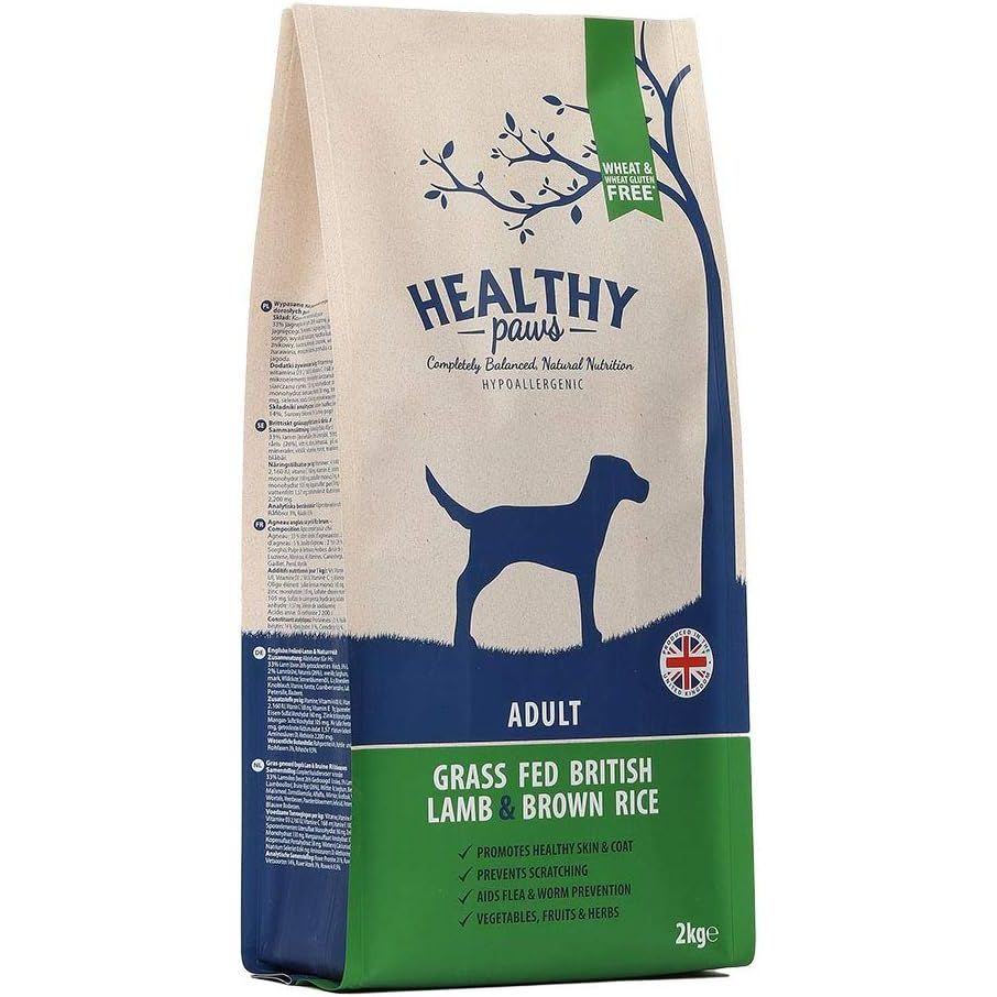 Healthy Paws Grass Fed British Lamb & Brown Rice Adult 2kg