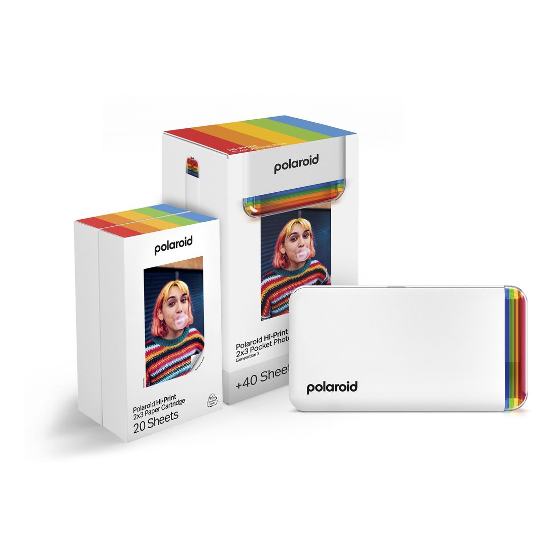 Polaroid HiPrint (Gen 2) 2x3 Pocket Photo Printer - Everything Box - White