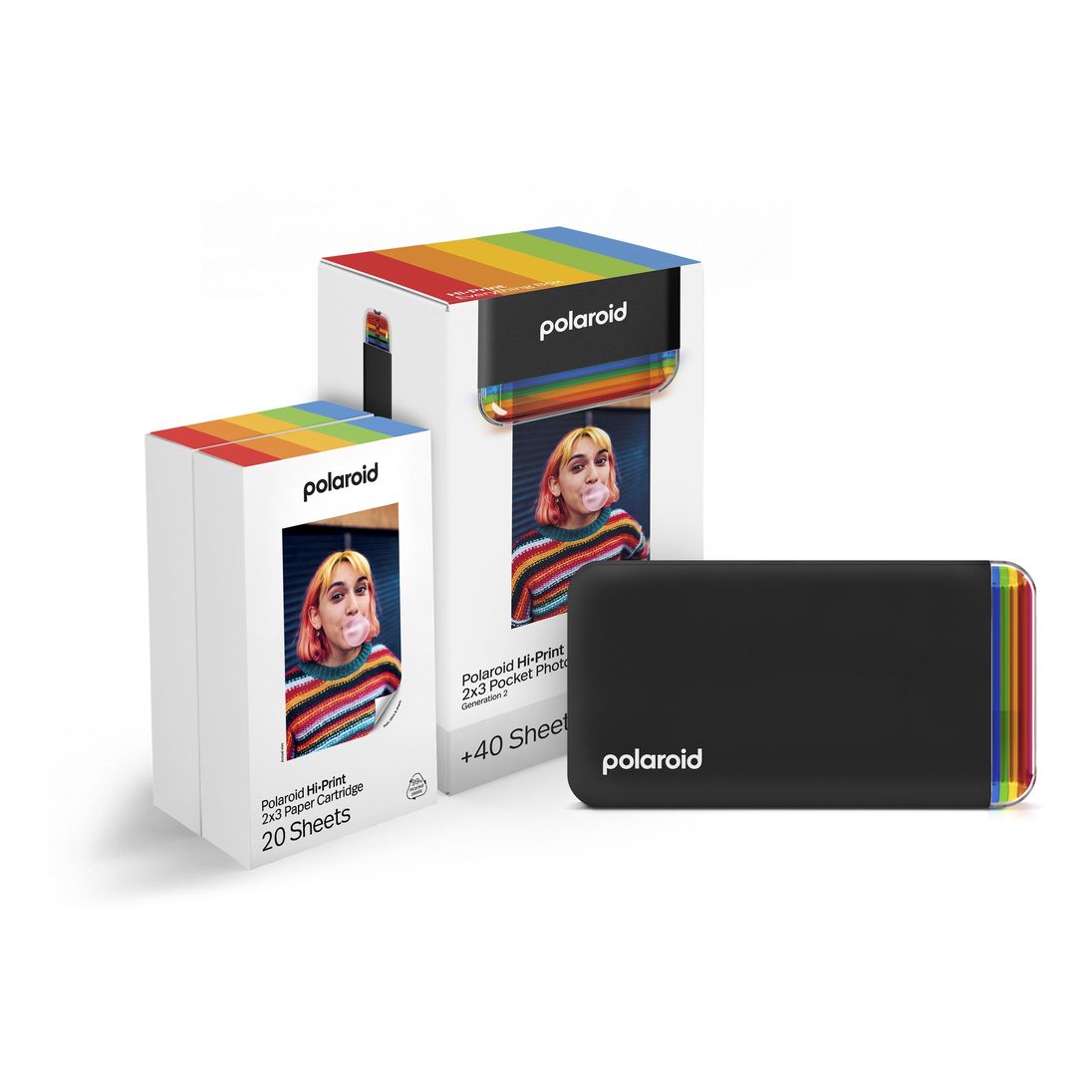 Polaroid HiPrint (Gen 2) 2x3 Pocket Photo Printer - Everything Box - Black