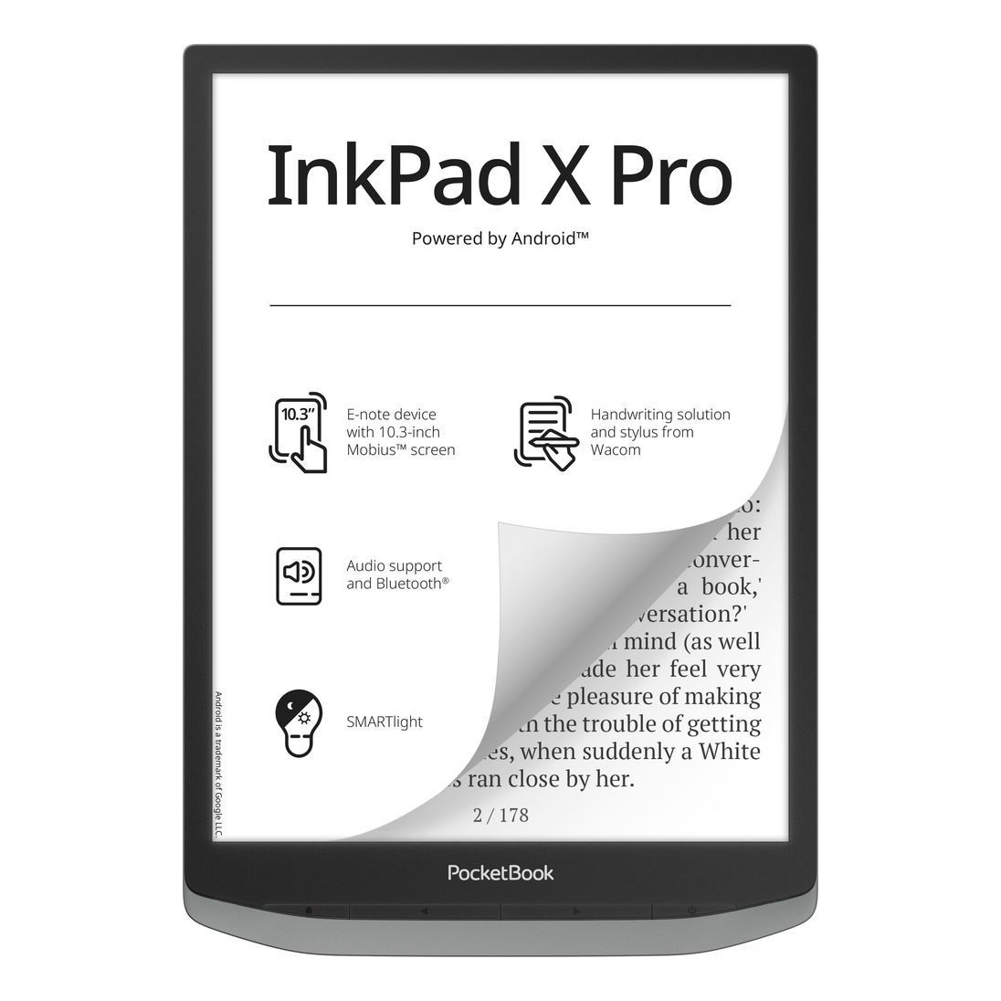 Pocketbook InkPad X Pro 10.3-inch E-Reader - Grey