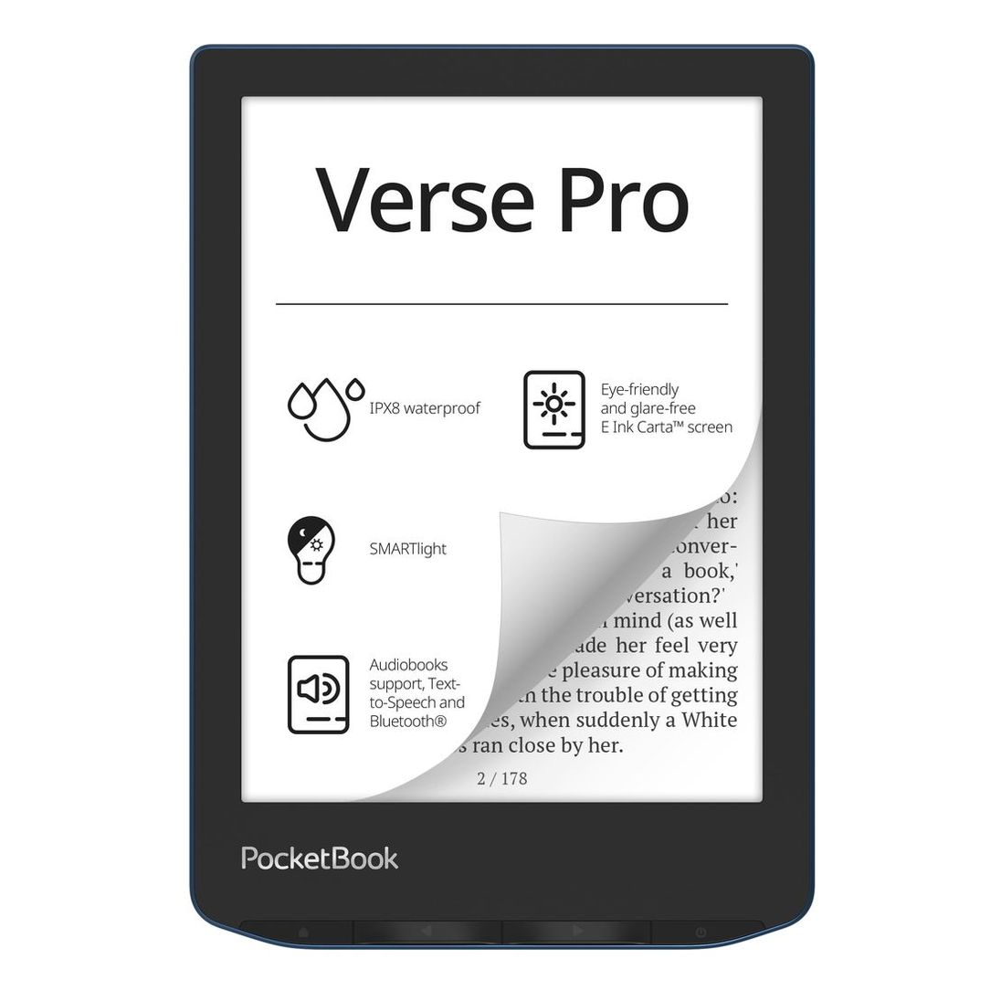 Pocketbook Verse Pro 6-Inch E-Reader - Azur