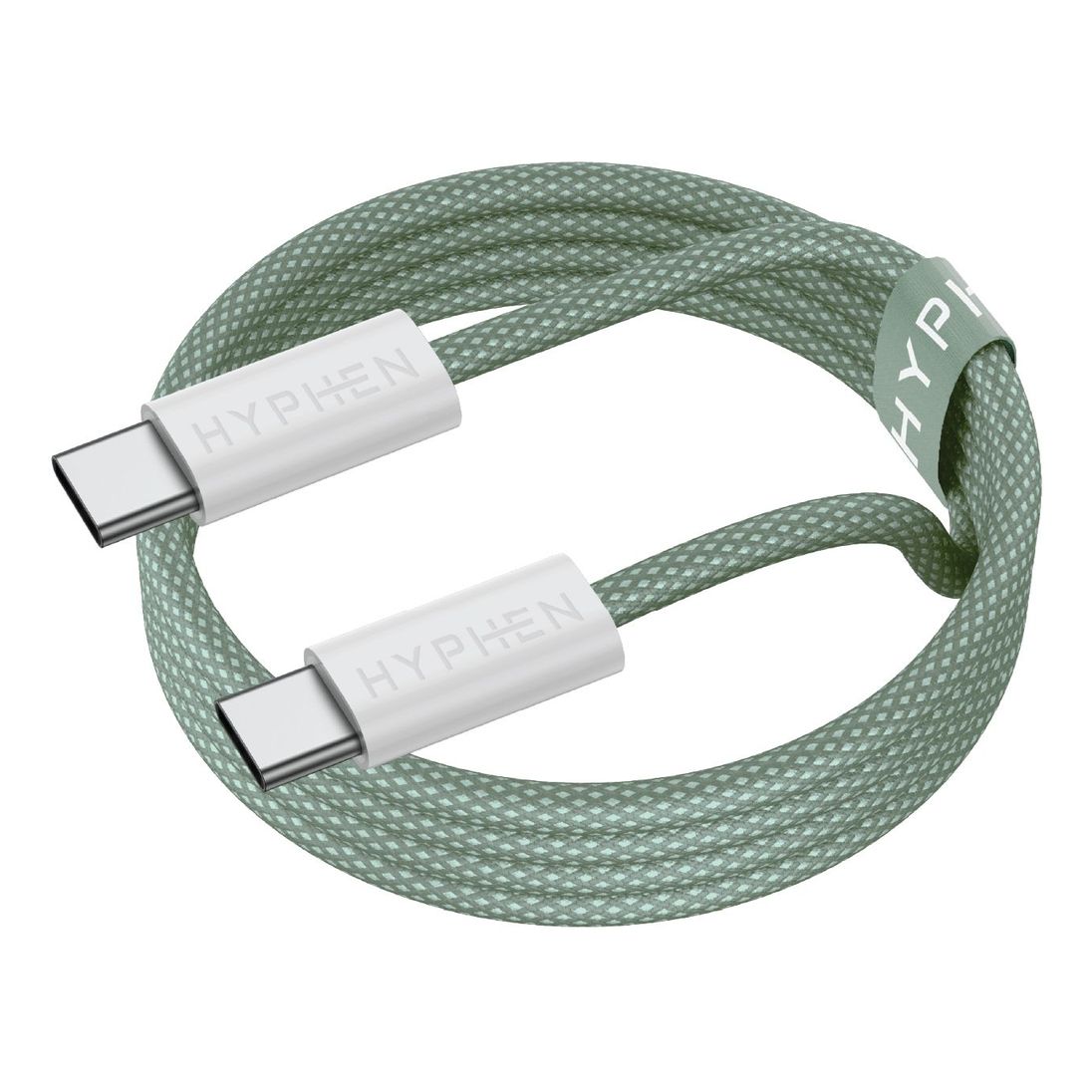 HYPHEN VIBE Braided USB-C to USB-C Cable 60W 1m - Green