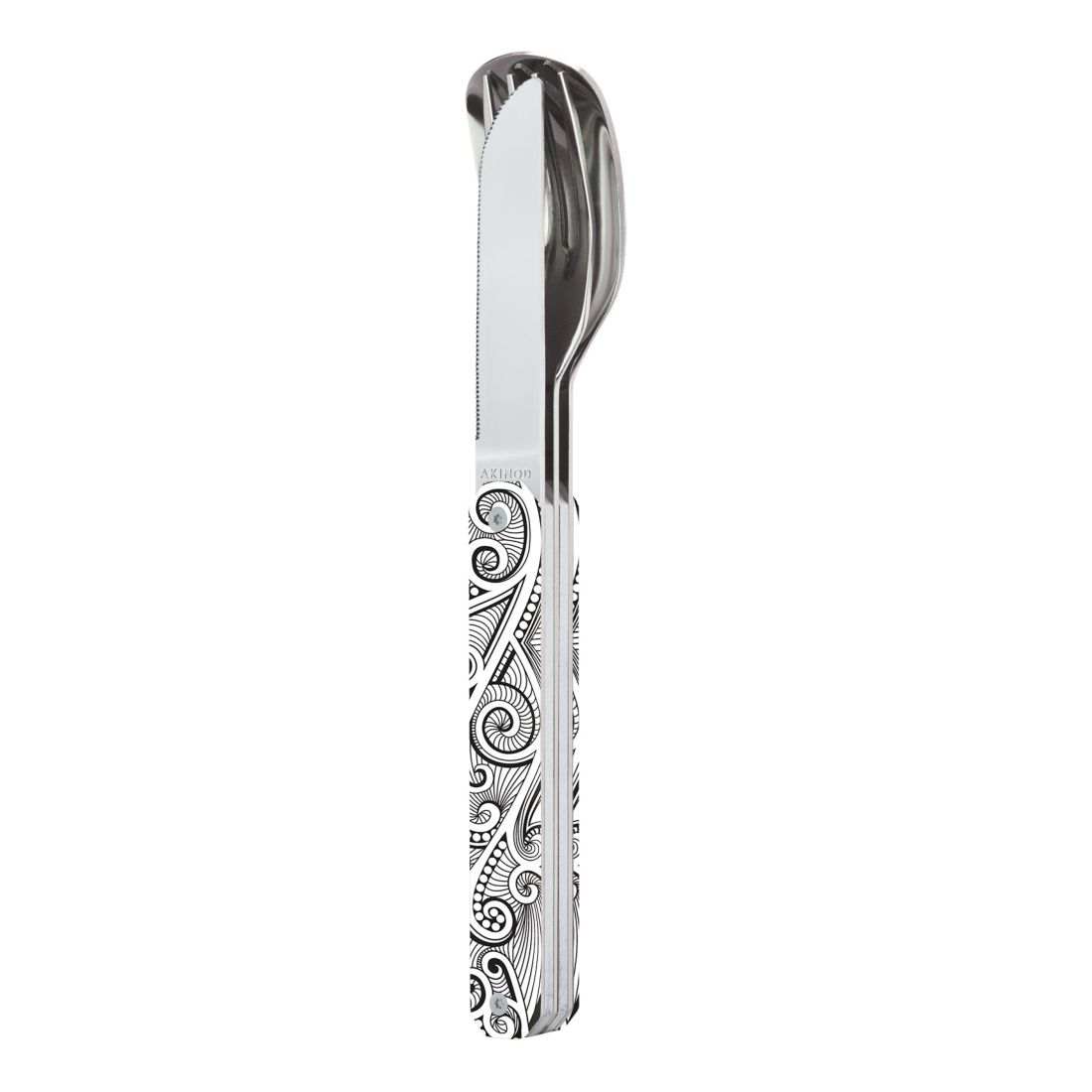 Akinod Straight Mirror Finish Cutlery 12H34 - Arabesques