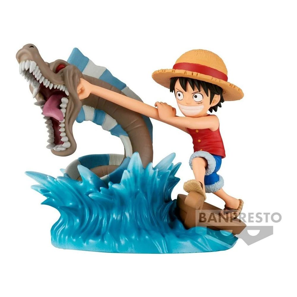 Banpresto One Piece World Log Stories-Monkey D. Luffy Vs. Local Sea Monster Collectable Figure - 18cm