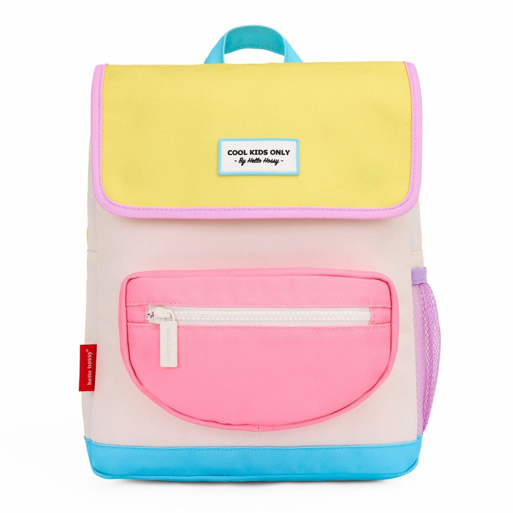 Hello Hossy Mini Sugar Backpack - Jaune/Blanc/Rose