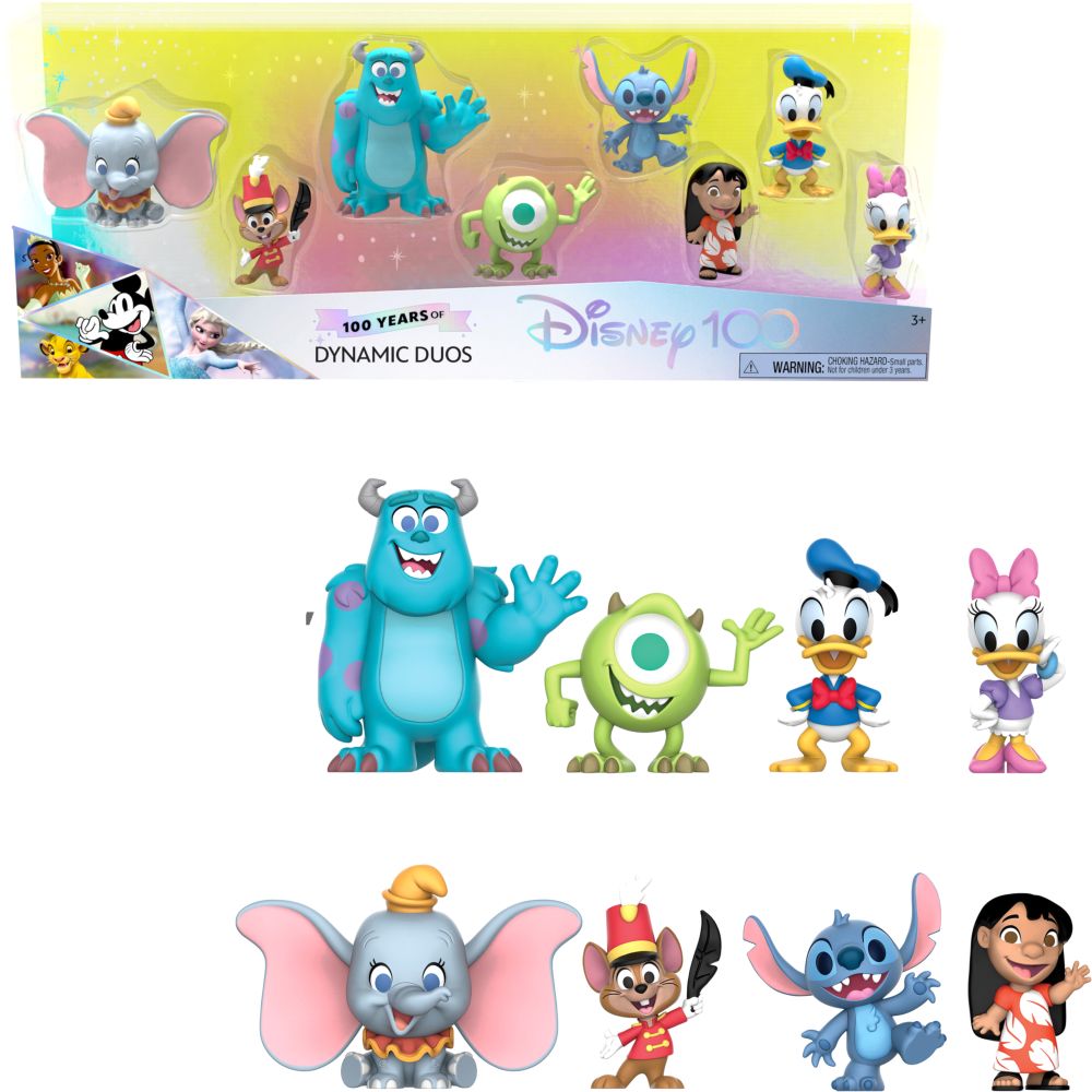 Disney 100 Celebration Figures 100 Years Of Dynamic Duos (Pack of 8)