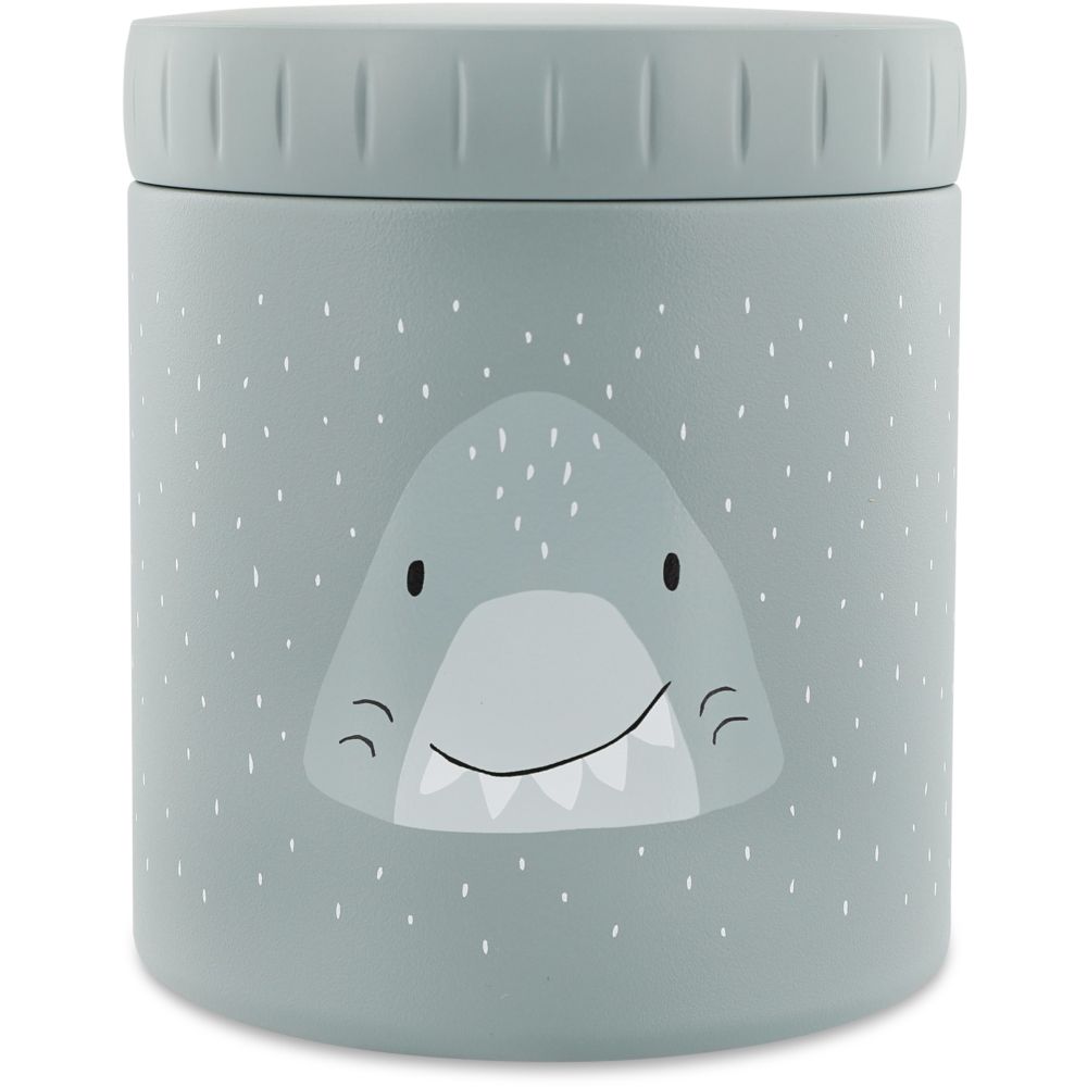 Trixie Mr. Shark Insulated 500ml Food Jar - Grey Blue