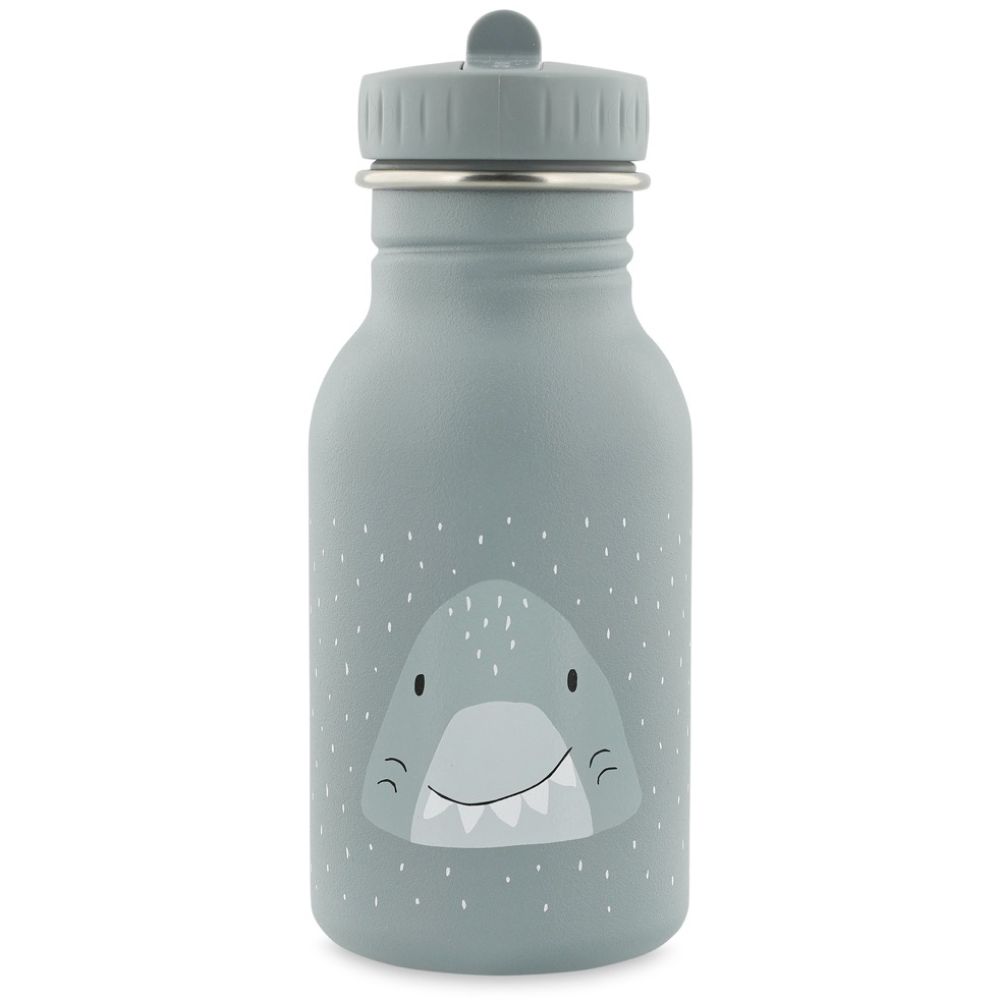 Trixie Mr. Shark 350ml Water Bottle - Grey Blue