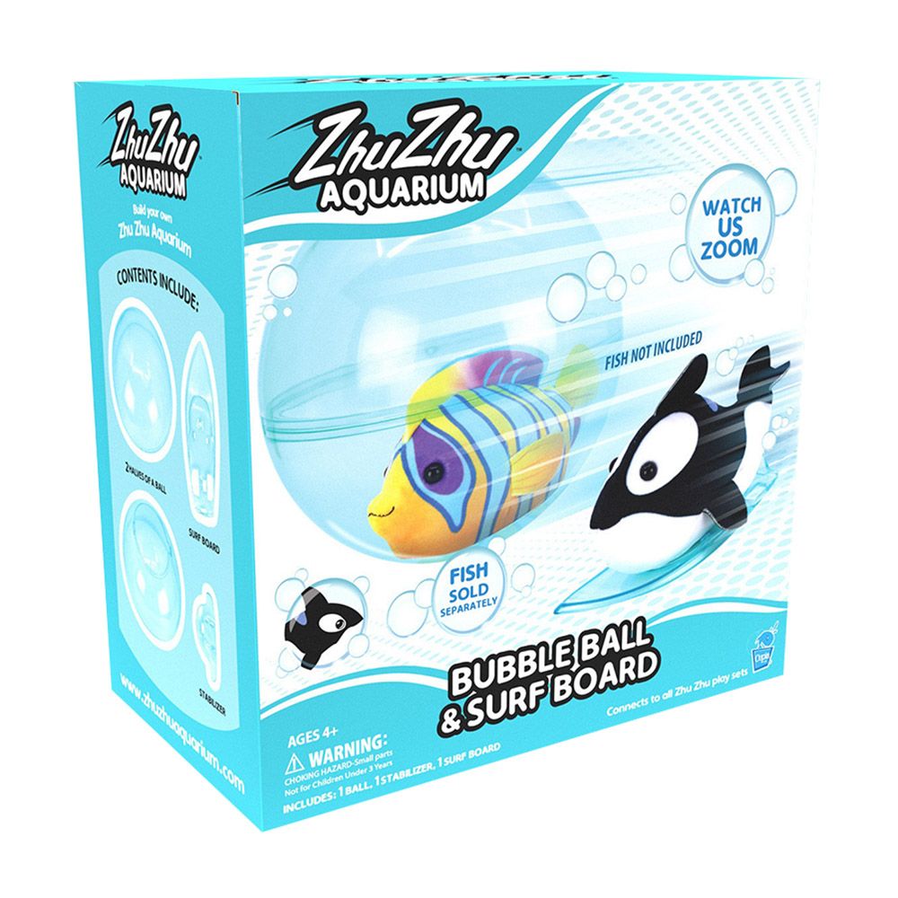 Zhu Zhu Pets Aquarium Bubble Ball & Surfboard Playset