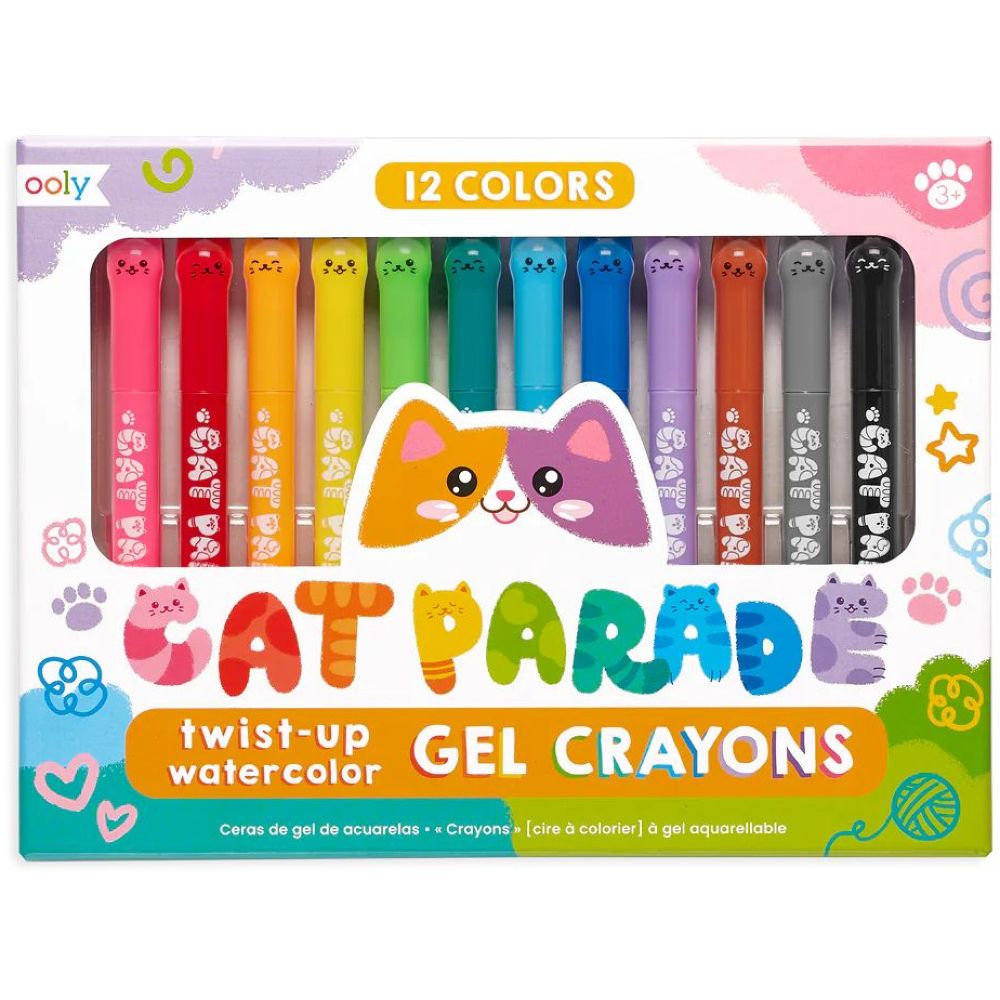 Ooly Cat Parade Watercolor Gel Crayons (Set of 12)