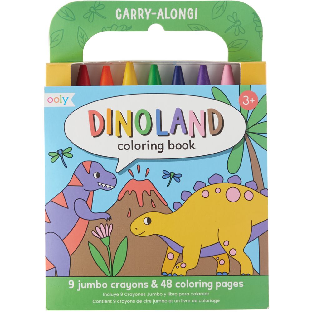 Ooly Carry Along Coloring Book Set - Dinoland