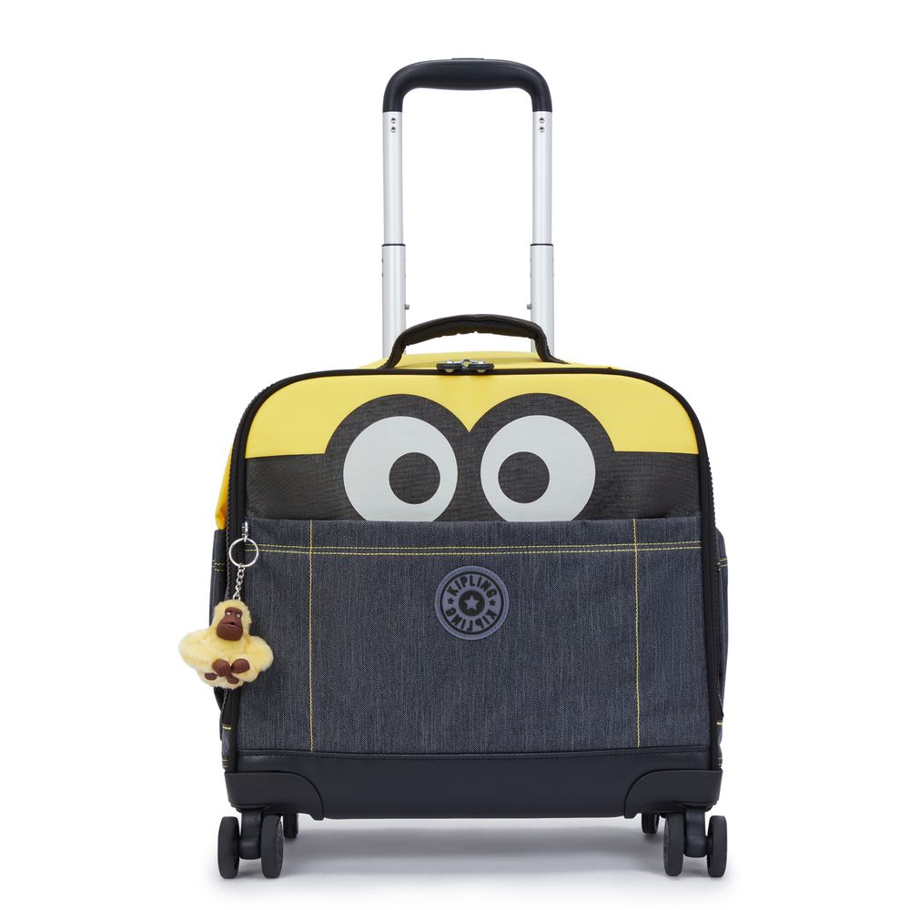 Kipling New Storia Wheeled School Bag - Minion Jeans Bl - Large