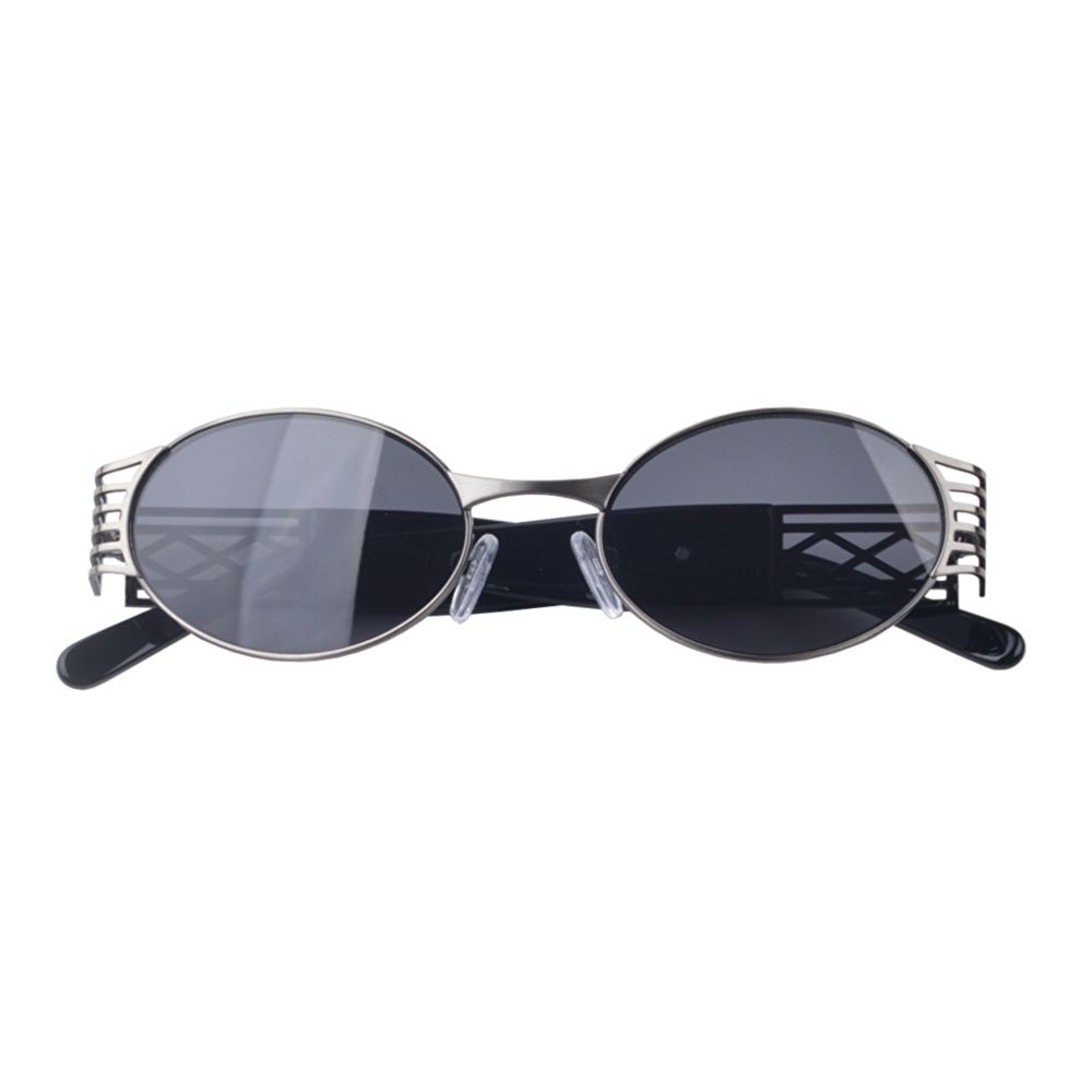 Karen Wazen Pam Oval Sunglasses - Silver / Black (186532002)