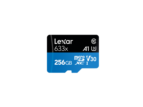 Lexar 256GB Lexar High-Performance 633X MicroSDXC UHS-I With SD Adapter/ Up To 100MB/S Read 45MB/S Write C10 A1 V30 U3