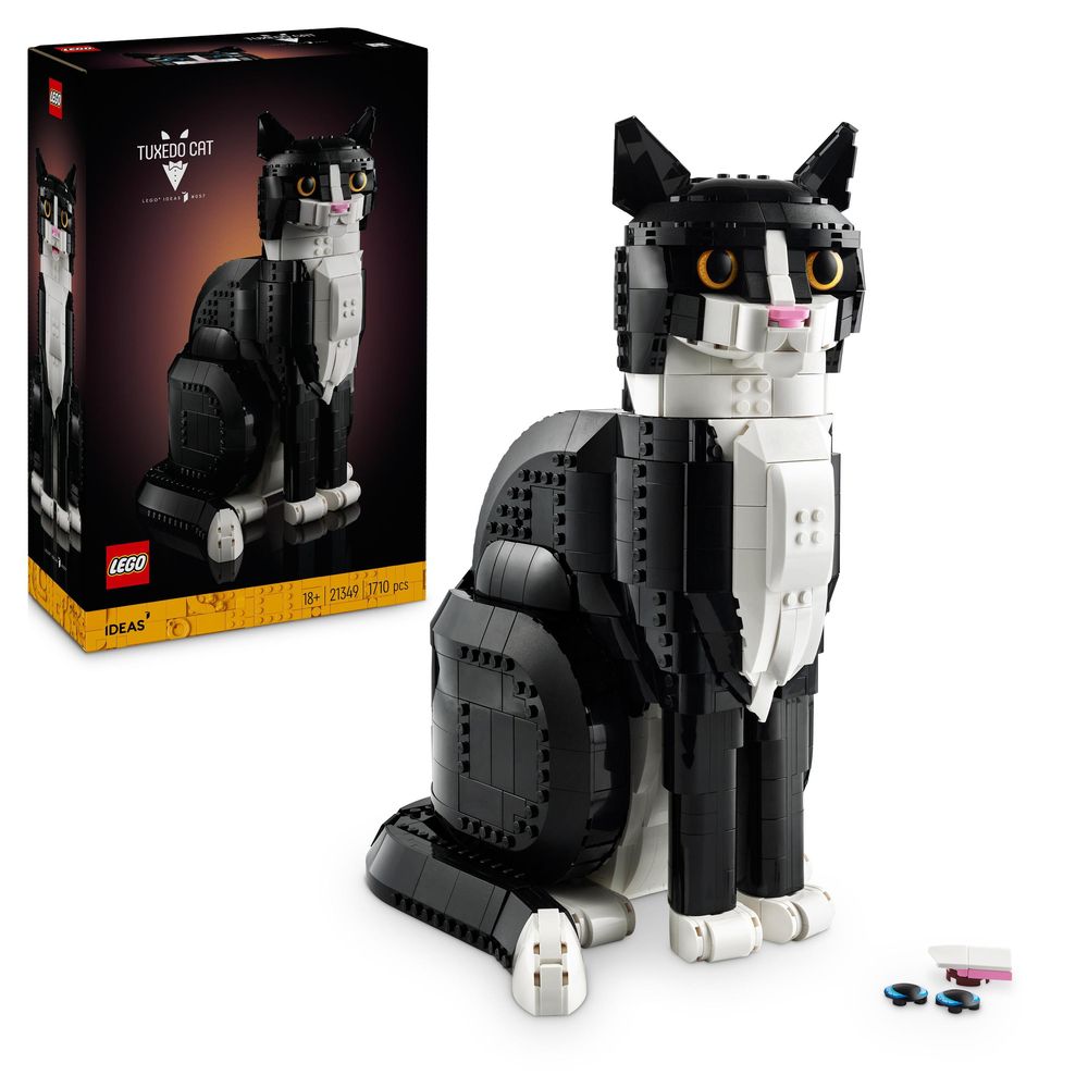 LEGO Ideas Tuxedo Cat Gift Idea for Animal-Lovers 21349