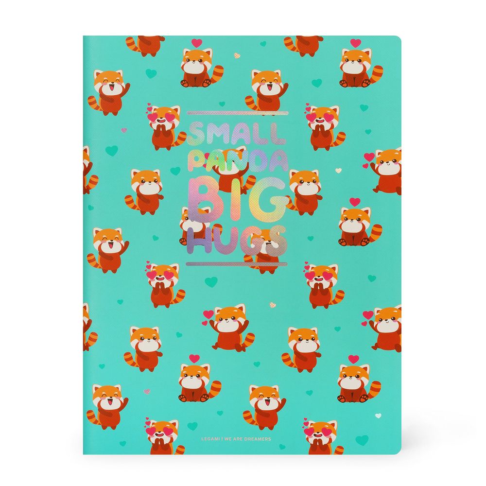 Legami Lined Notebook - Quaderno - Large - Red Panda (18.5 x 24.8 cm)