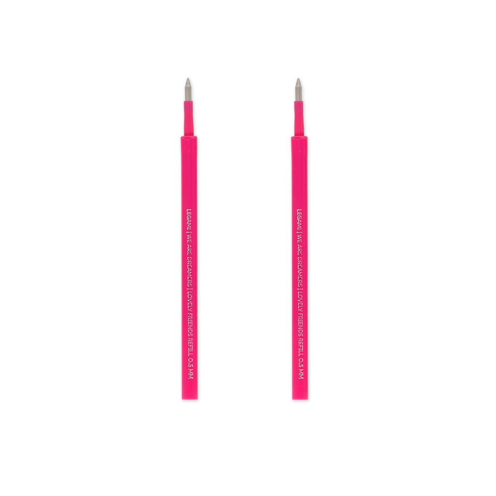 Legami Set of 2 Refills for Gel Pen - Lovely Friends - Pink