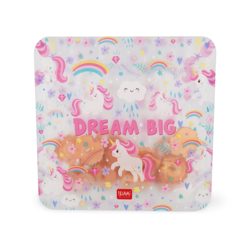 Legami Set of 3 Reusable Snack Bags - Unicorn