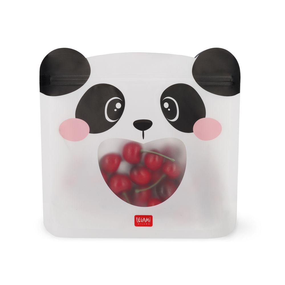 Legami Set of 3 Reusable Snack Bags - Panda