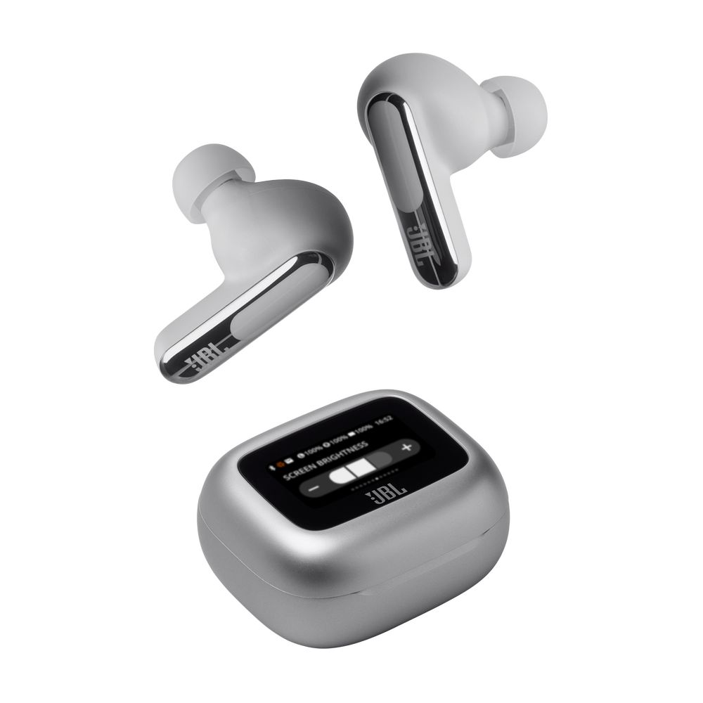 JBL Live Beam 3 True Wireless Noise Cancelling Earbuds - Silver