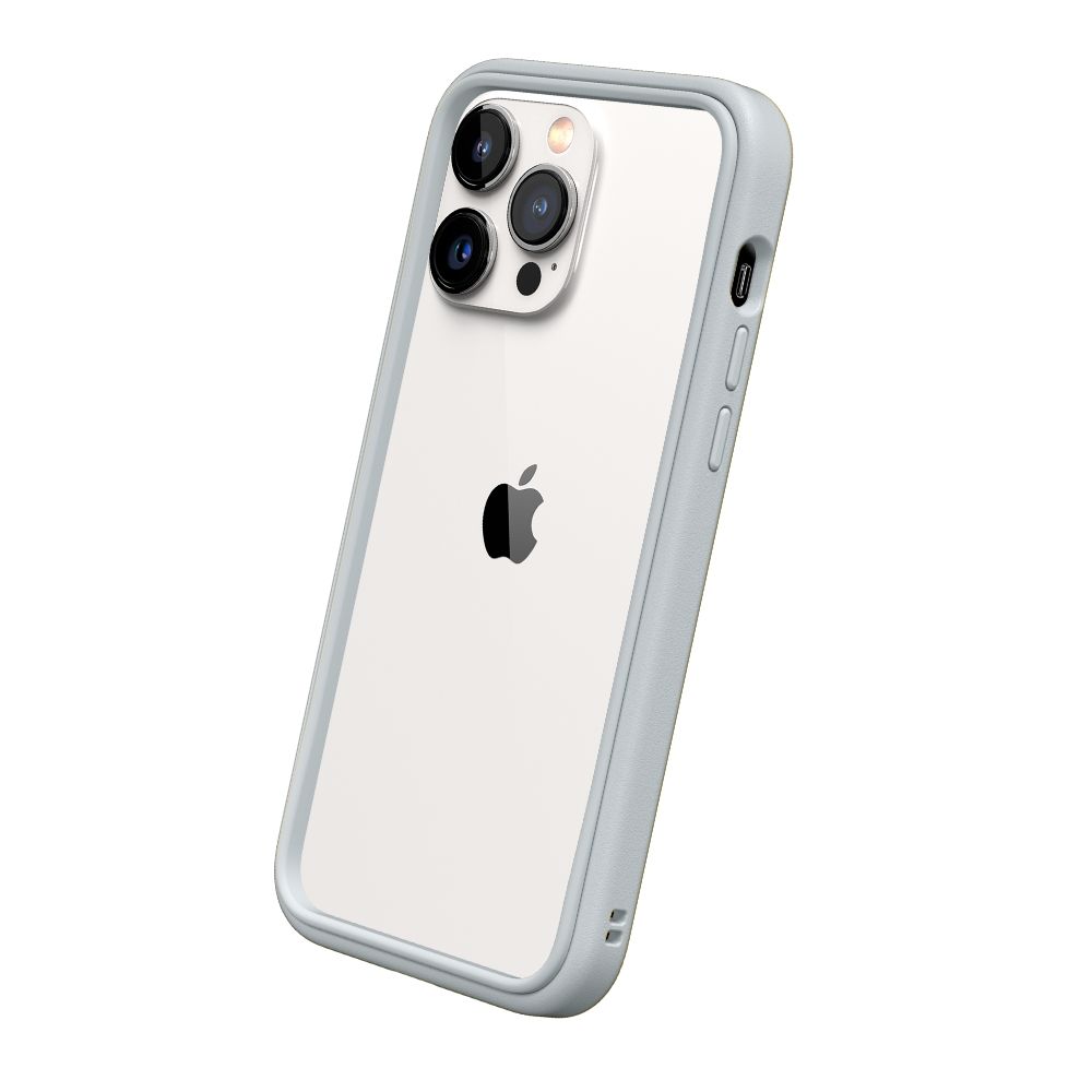 Rhinoshield Crashguard NX For iPhone 14 Pro Max (With Rim/ Button/ Frame) - Platinum Gray