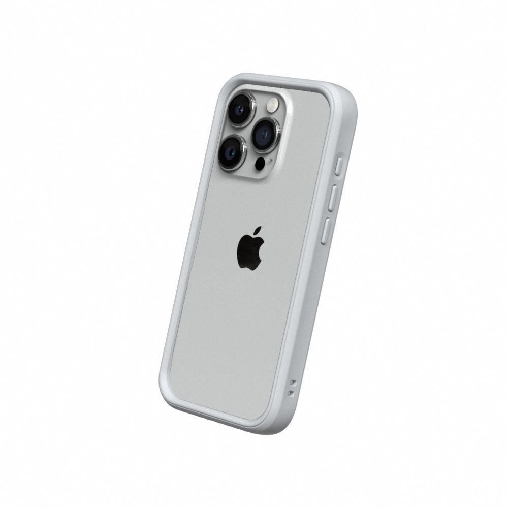 Rhinoshield Crashguard NX For iPhone 15 Pro Max (With Button/ Frame) - Platinum Gray