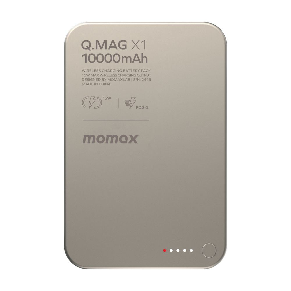 Momax Q.Mag X1 Gen2 10000Mah 15W Magsafe Wireless Powerbank - Titanium