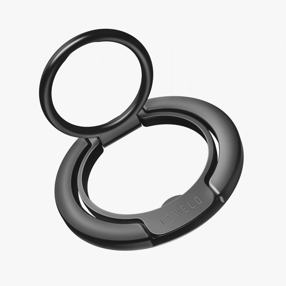 Levelo Luccio 2-in-1 Phone Ring Holder-Black