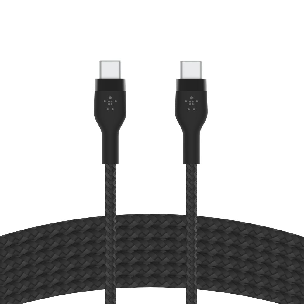 Belkin Boost Charge Pro Flex USB-C To USB-C Braided Silicone Cable/ 3M - Black