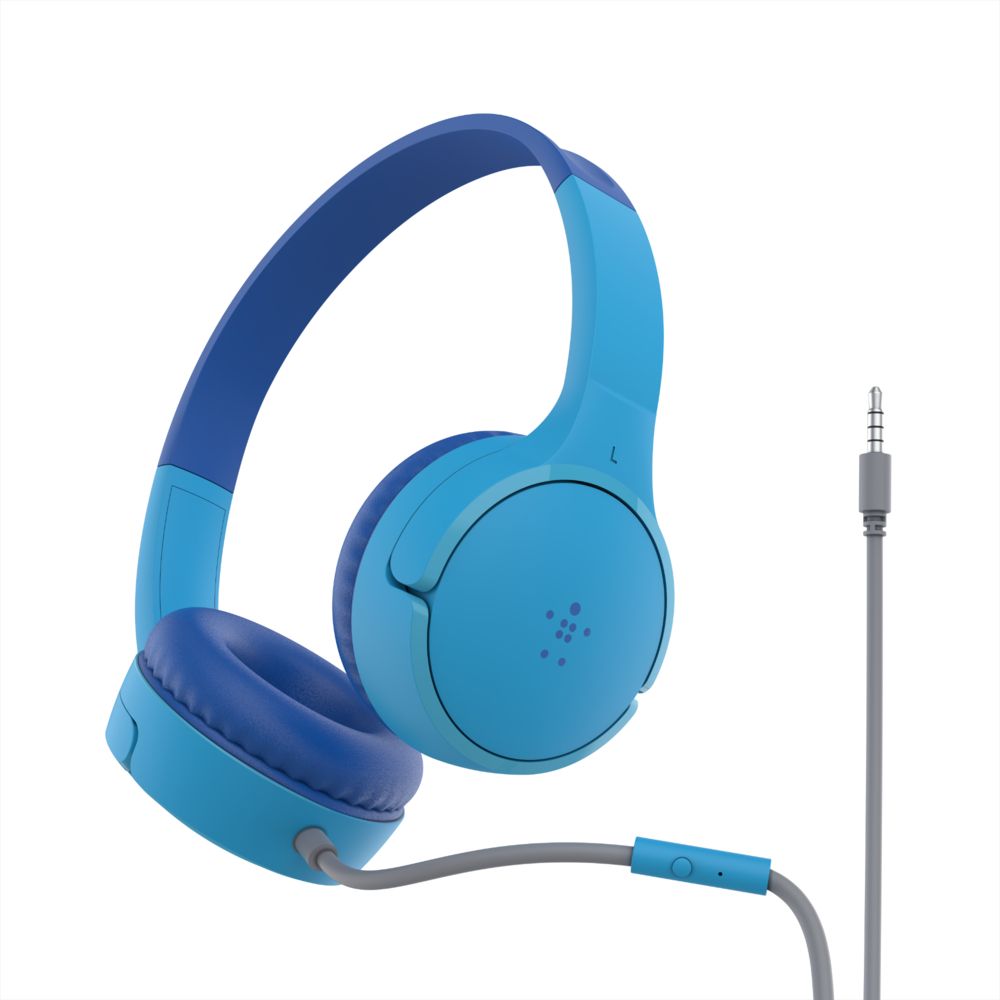 Belkin Soundform Mini Wired On-Ear Headphones For Kids - Blue