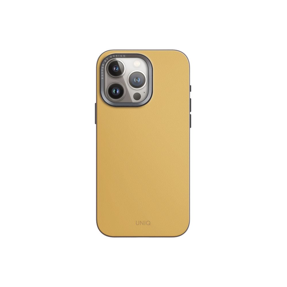 Uniq Hybrid Lyden DS iPhone 15 Pro Magclick Case - Canary Yellow/Flint Grey