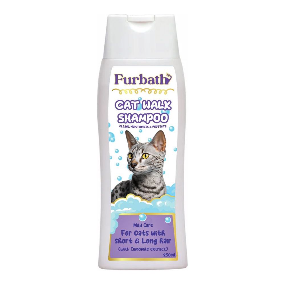 Furbath Cat Walk Shampoo With Camomile Extract for Cats With Short & Long Hairs - 250ml