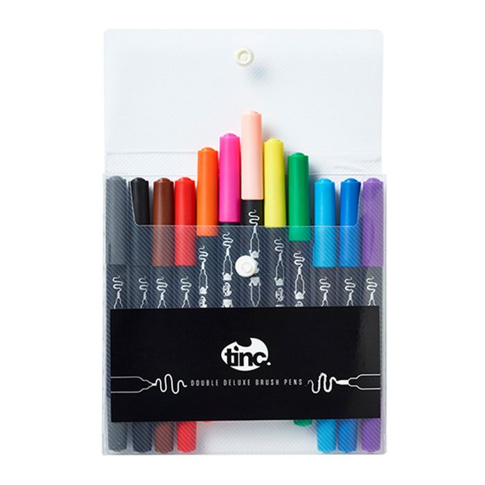 Tinc Double Deluxe Brush Markers (Pack od 12)