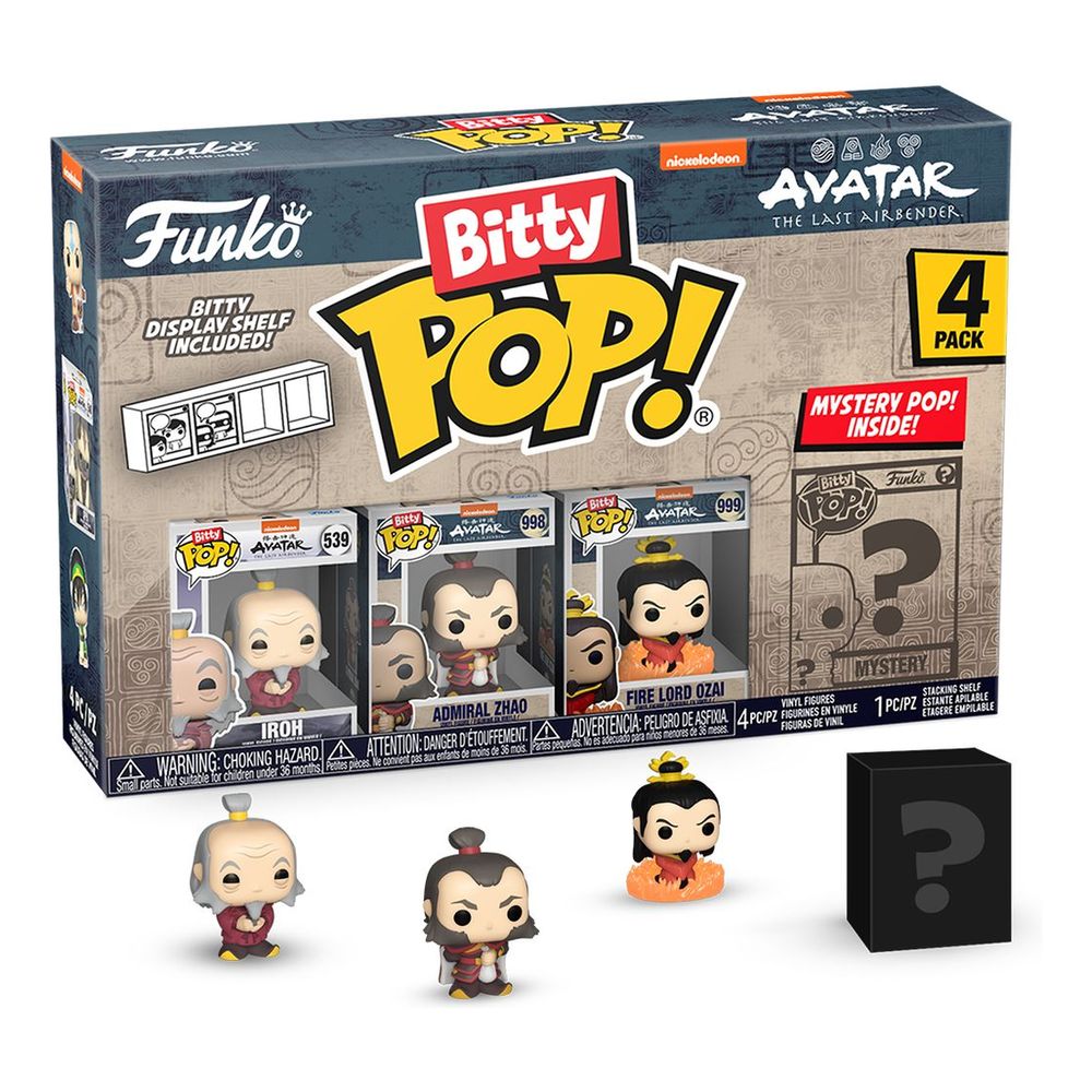 Funko Bitty Pop! Animation Avatar The Last Airbender Iroh Pack of 4 Vinyl Figures