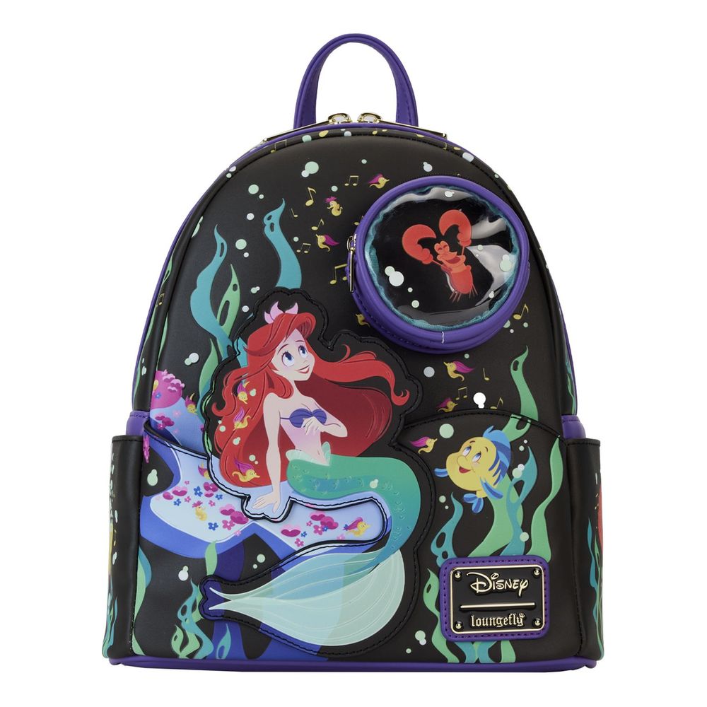 Loungefly Leather Disney The Little Mermaid 35th Anniversary Life Is The Bubbles Mini Backpack