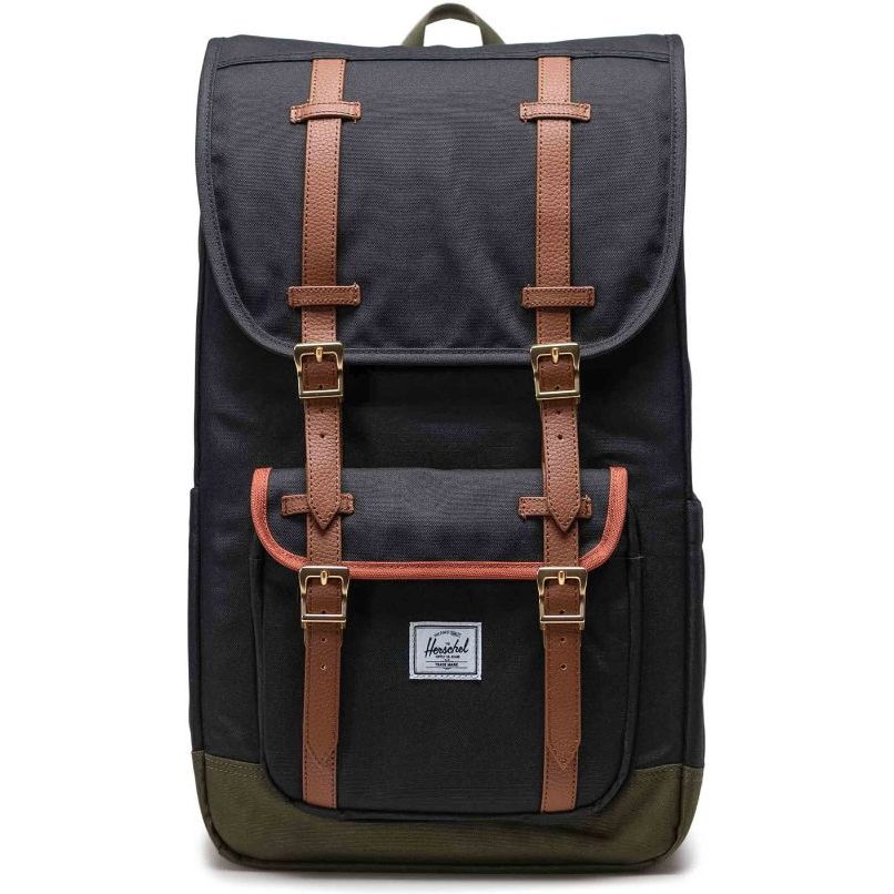 Herschel Little America Backpack - Black/Ivy Green