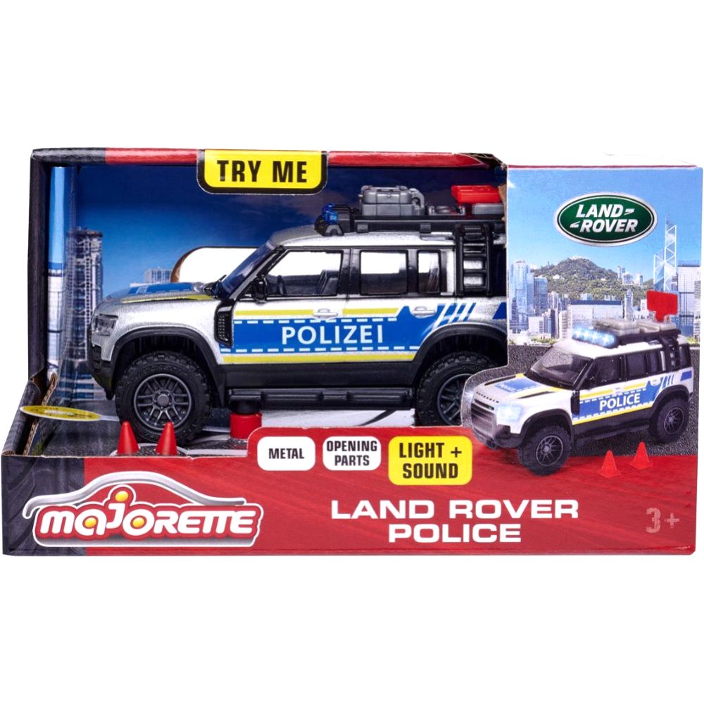 Majorette Land Rover Police Light And Sound