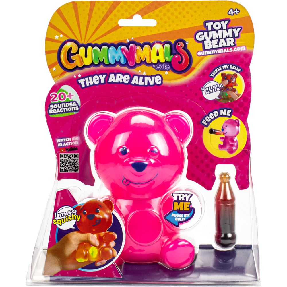 Eolo Gummymals Squishy Toy Gummy Bear Pink