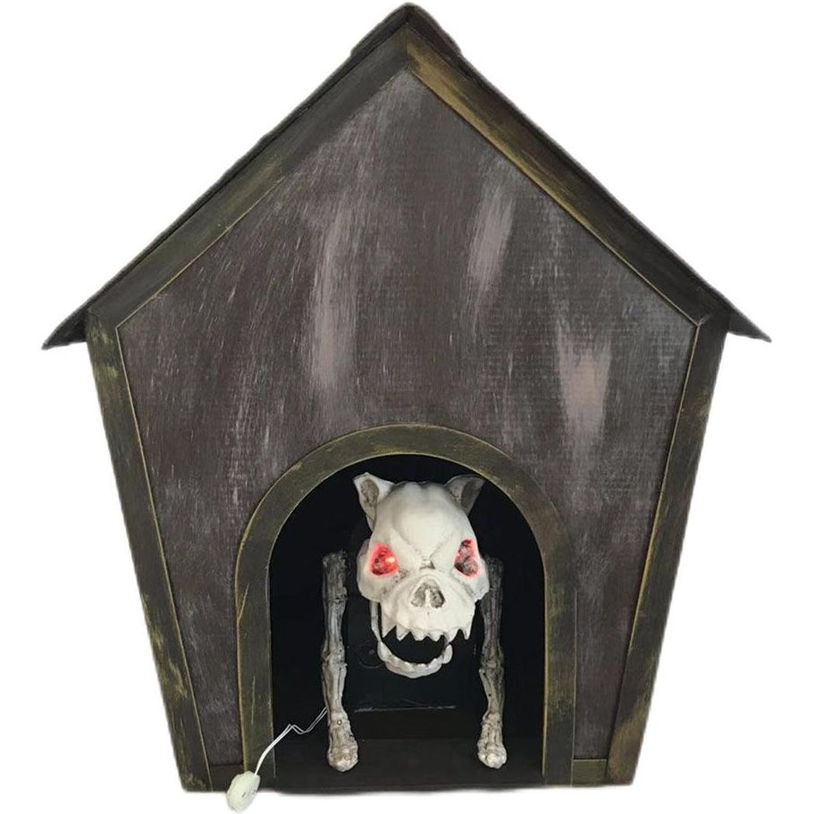 Mad Toys Barking Skeleton Dog Inside Doghouse with Light-Up Eyes And Sound