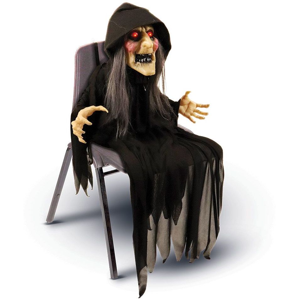 Mad Toys Hook-Over Animated Chair Witch with Light-Up Eyes And Sound