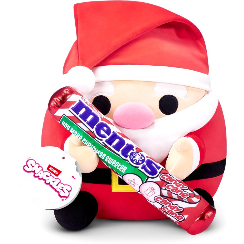 Zuru Snack Series 1 Chritmas Santa Claus & Mentos Medium 14-Inch Plush Toy