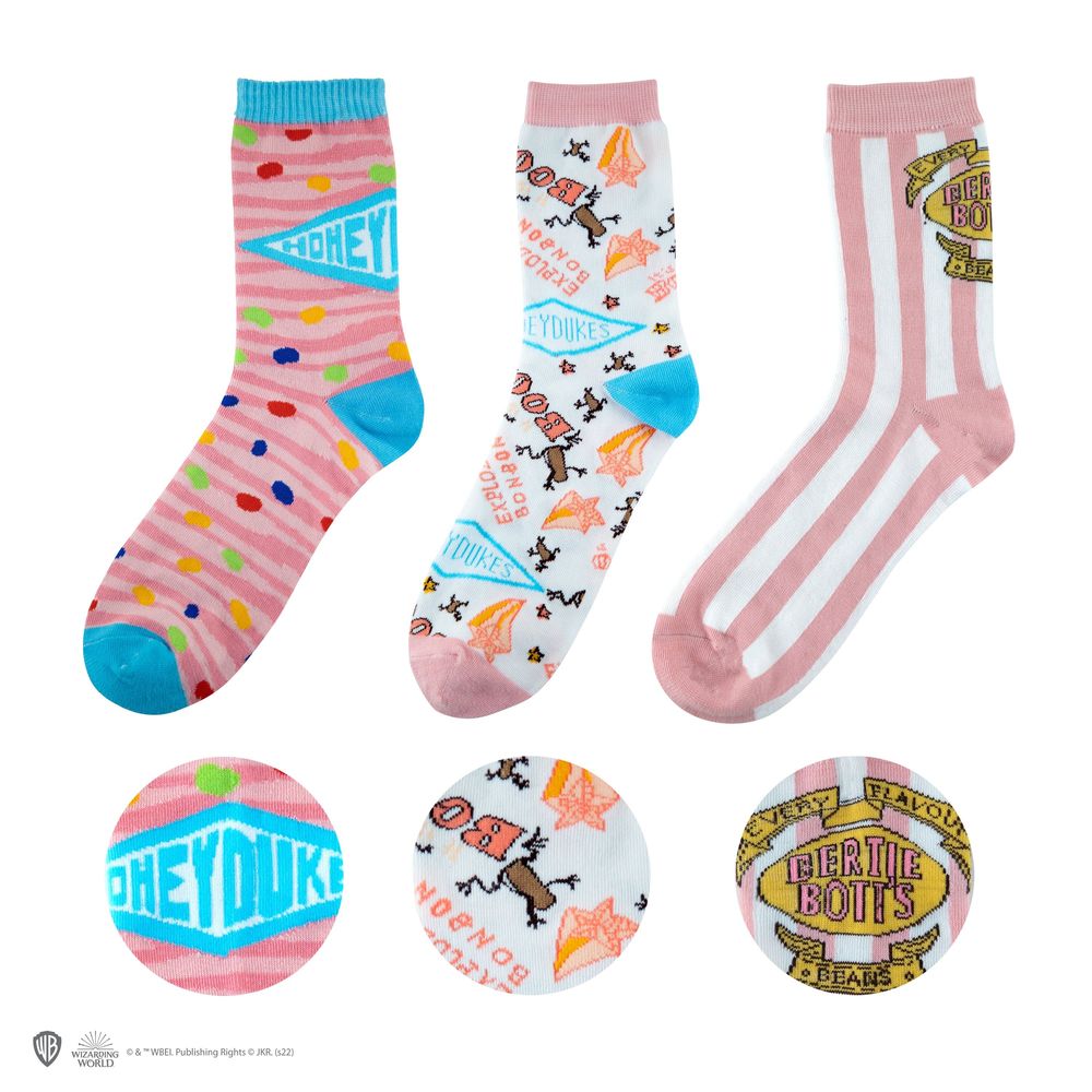 Cinereplicas Harry Potter Crew Socks - Honeydukes (Set of 3)