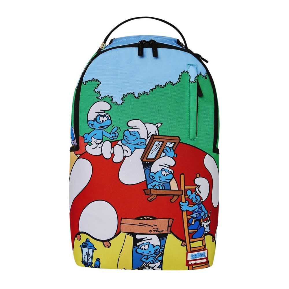 Sprayground Smurfs Mushroom Village Backpack