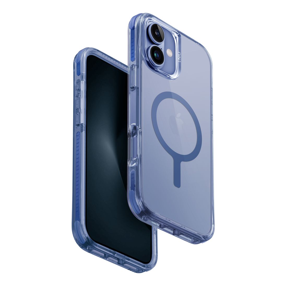 UNIQ Hybrid iPhone 16 (2024) Case 6.1 Magclick Charging Combat - Pearl Blue (Pearl Blue)