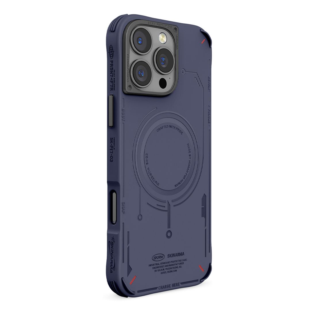 SkinArma iPhone 16 Pro Max 6.9-Inch (2024) - Mecha Navy Blue