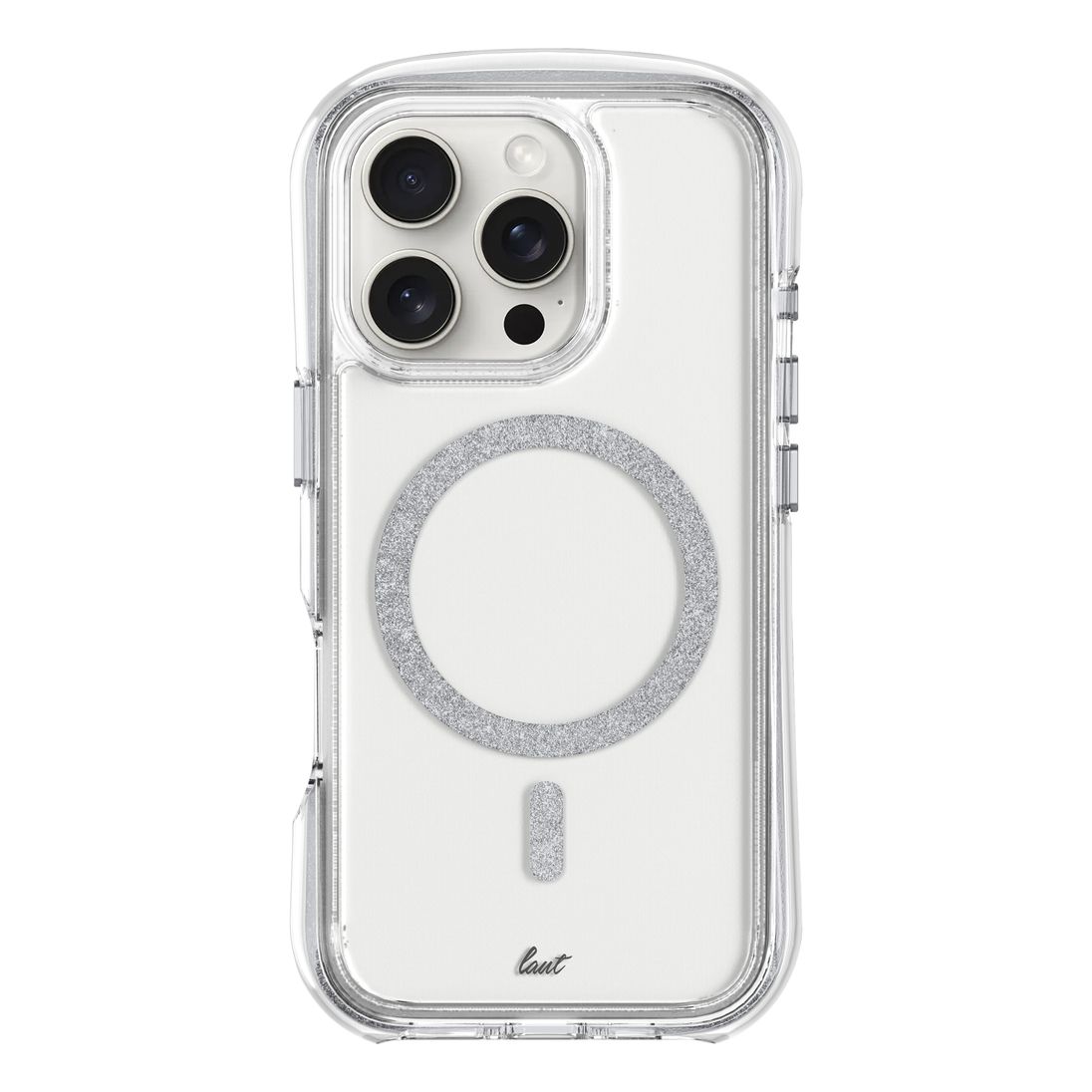 LAUT Aero Sparkle Case For iPhone 16 Pro - Crystal Silver