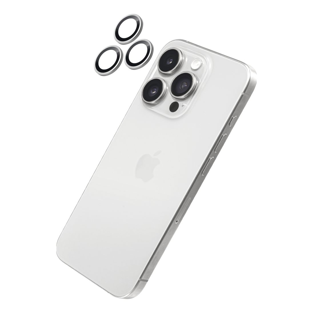 LAUT Prime Lens Protector For iPhone 16 Pro / 16 Pro Max - Silver